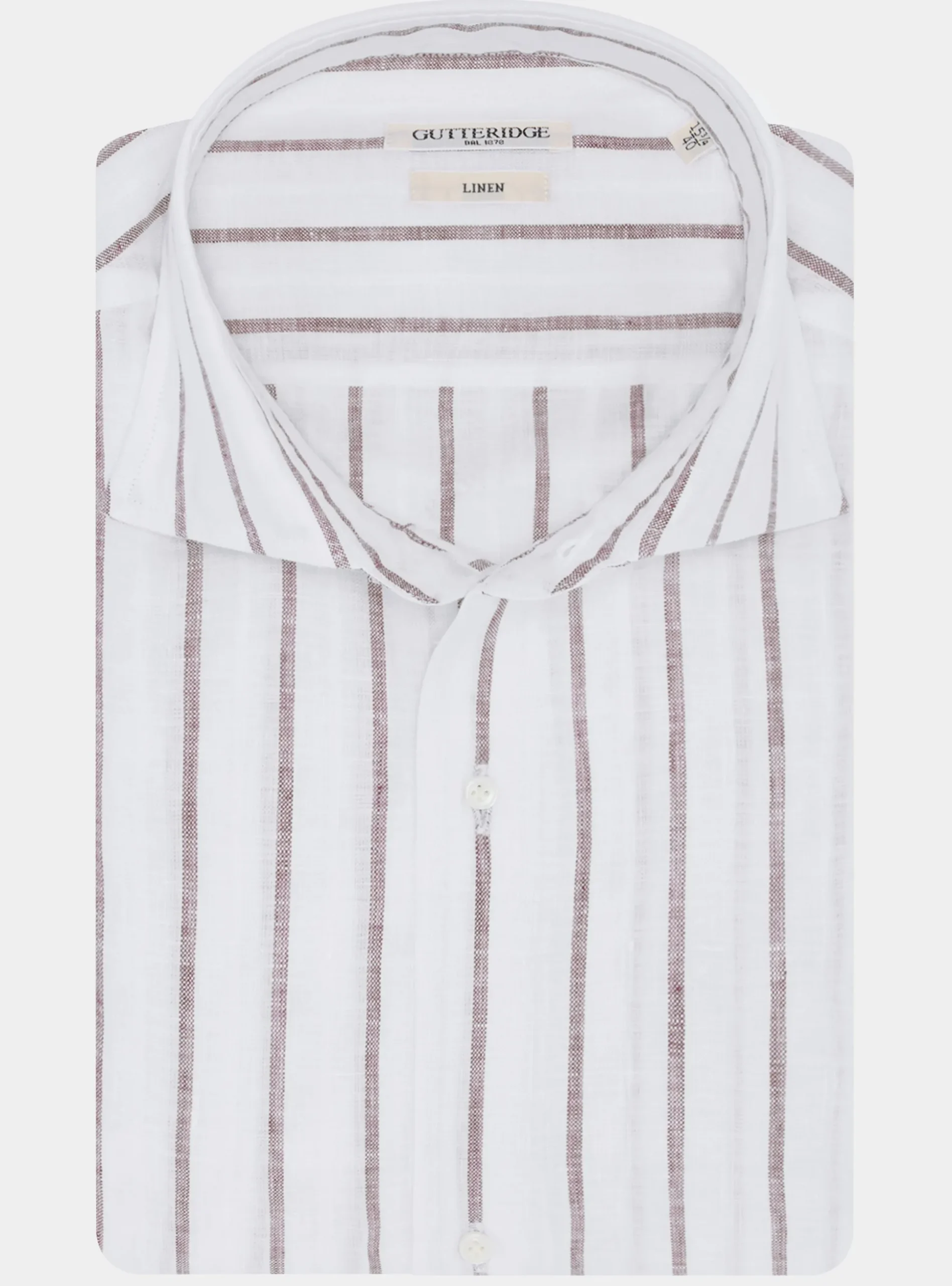 Camicia rigata in misto lino