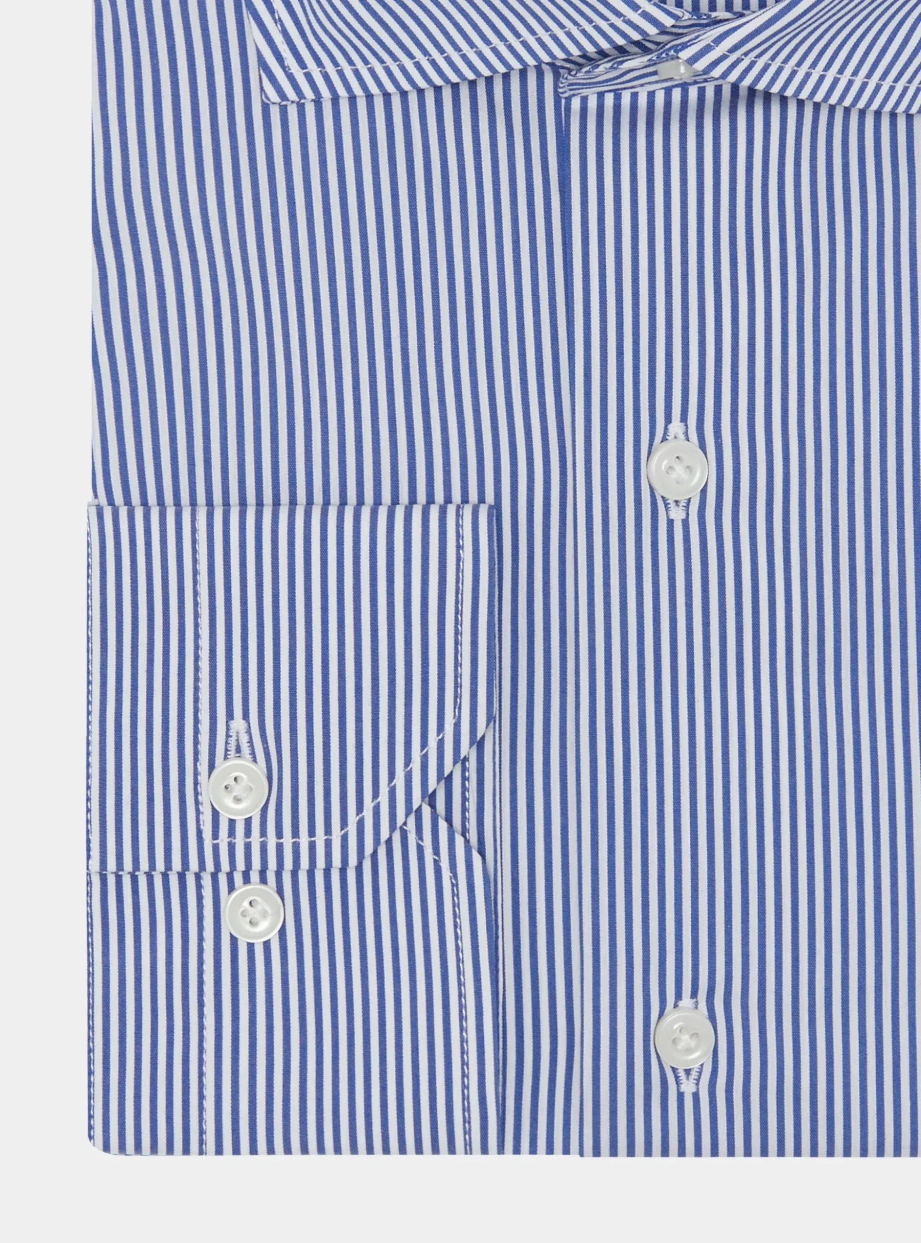 Camicia rigata in popeline stretch