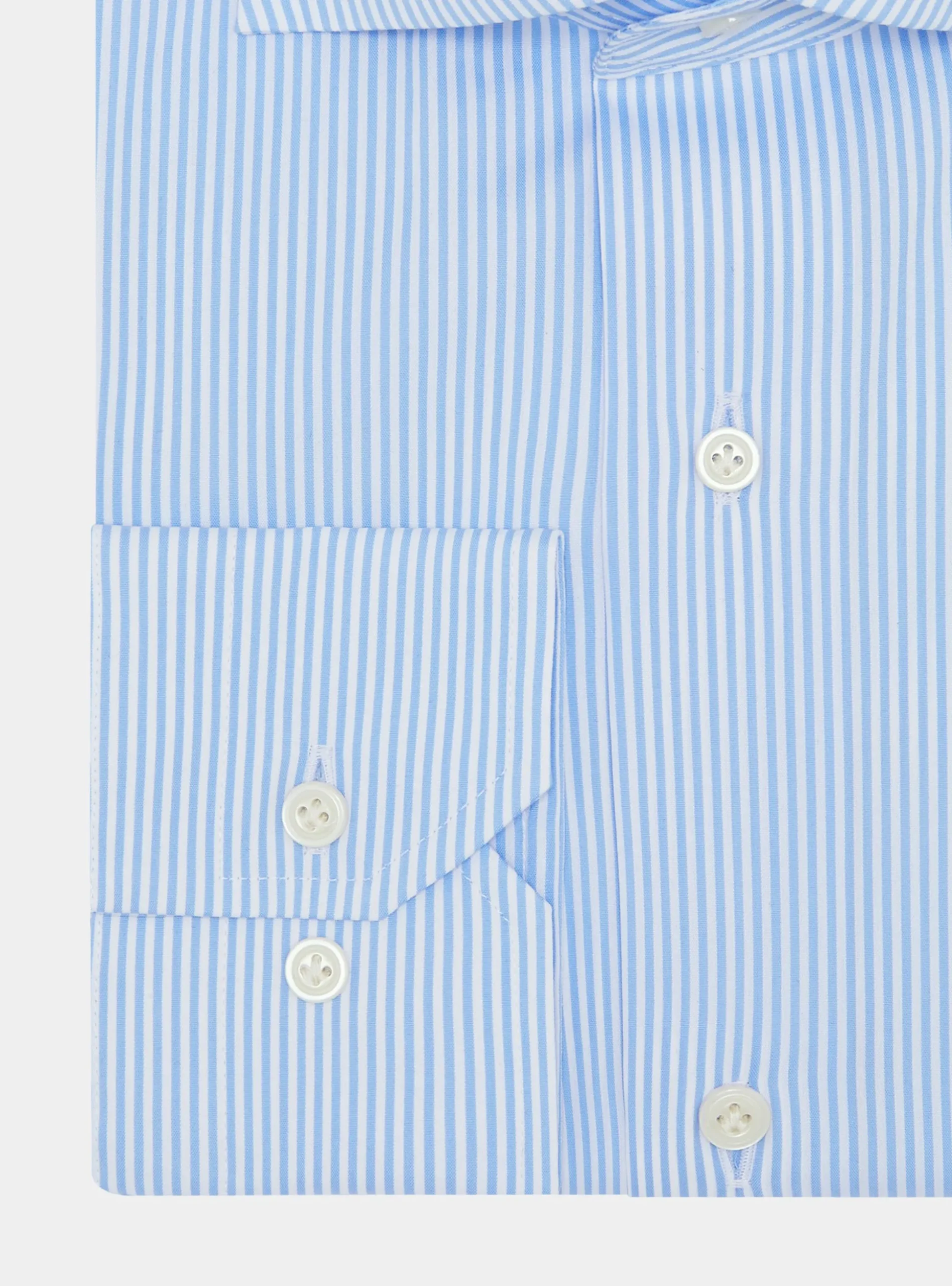 Camicia rigata in popeline stretch