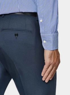 Camicia rigata in popeline stretch