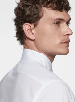 Camicia smoking diplomatica in popeline stretch