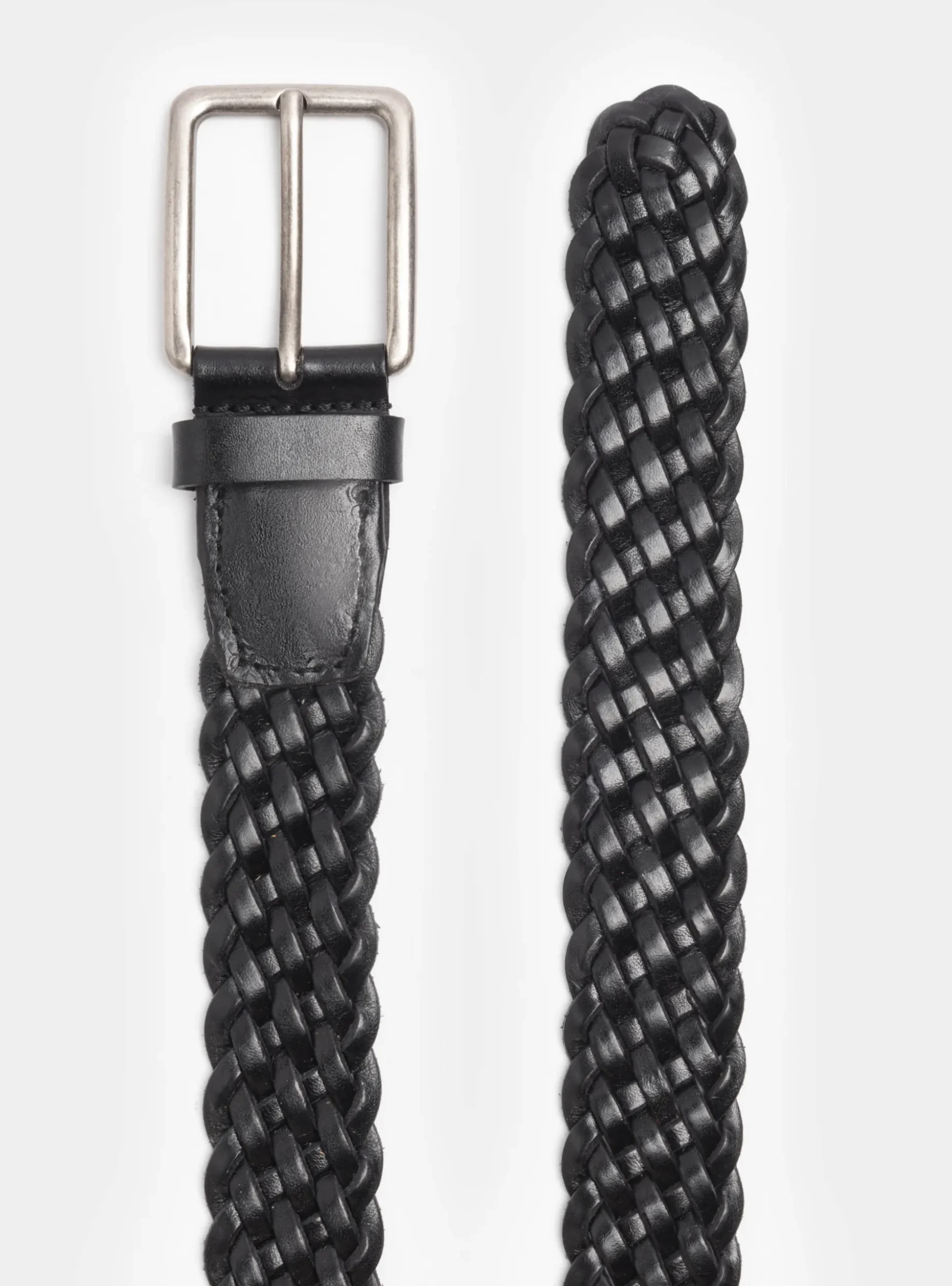 Cintura in pelle intrecciata