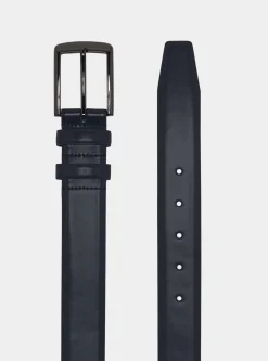 Cintura in pelle spazzolata opaca