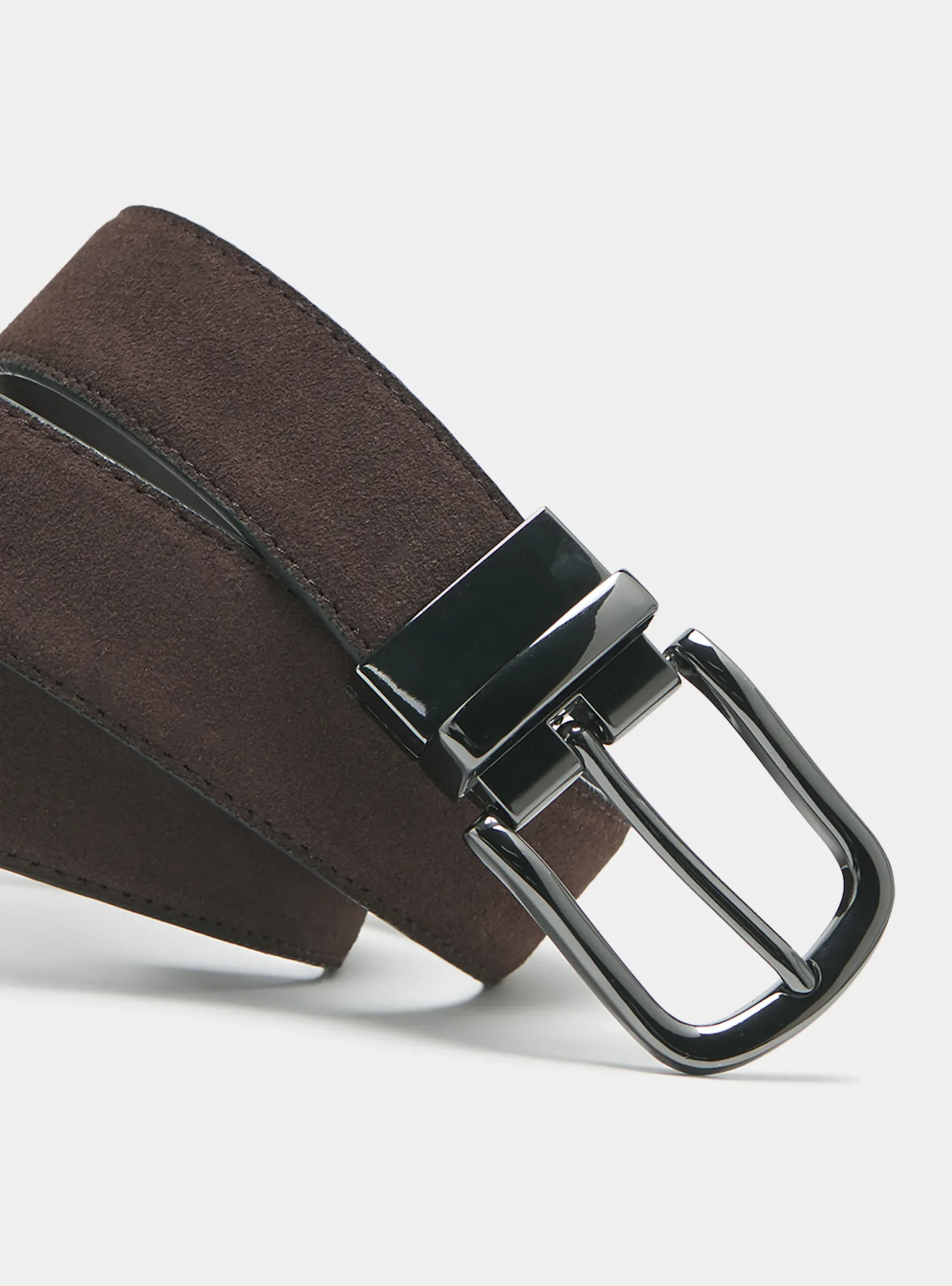 Cintura reversibile in suede