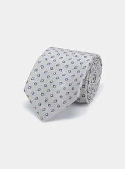 Cravatta in seta fantasia twill jacquard