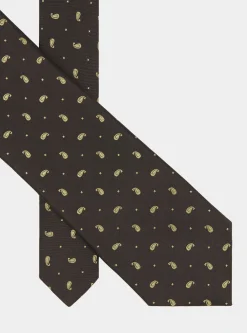 Cravatta in seta jacquard motivo paisley