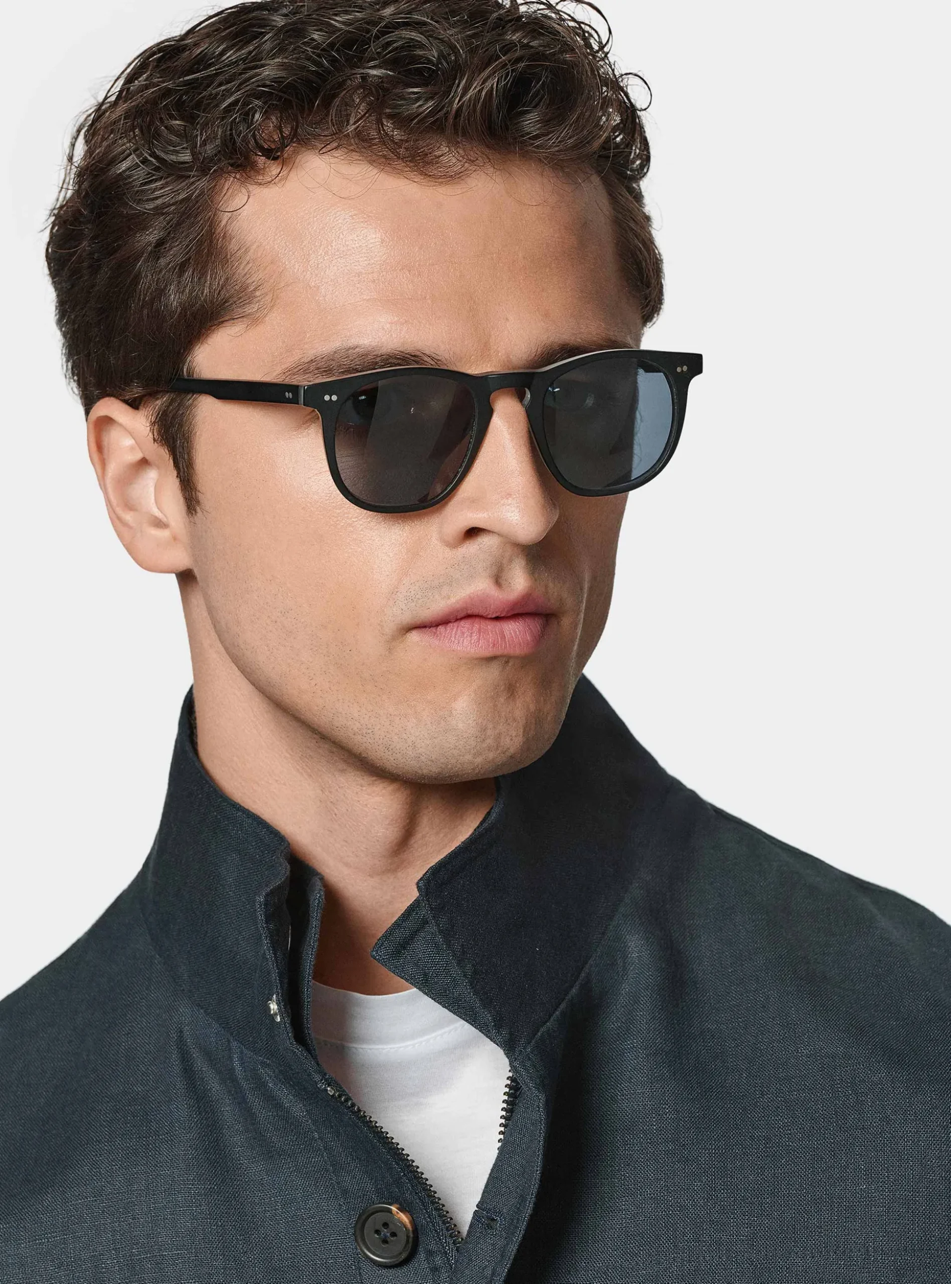Field jacket in puro lino