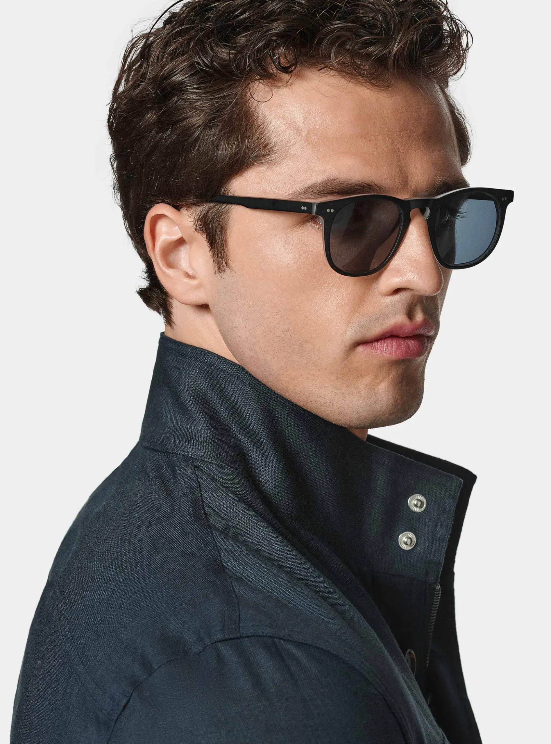 Field jacket in puro lino