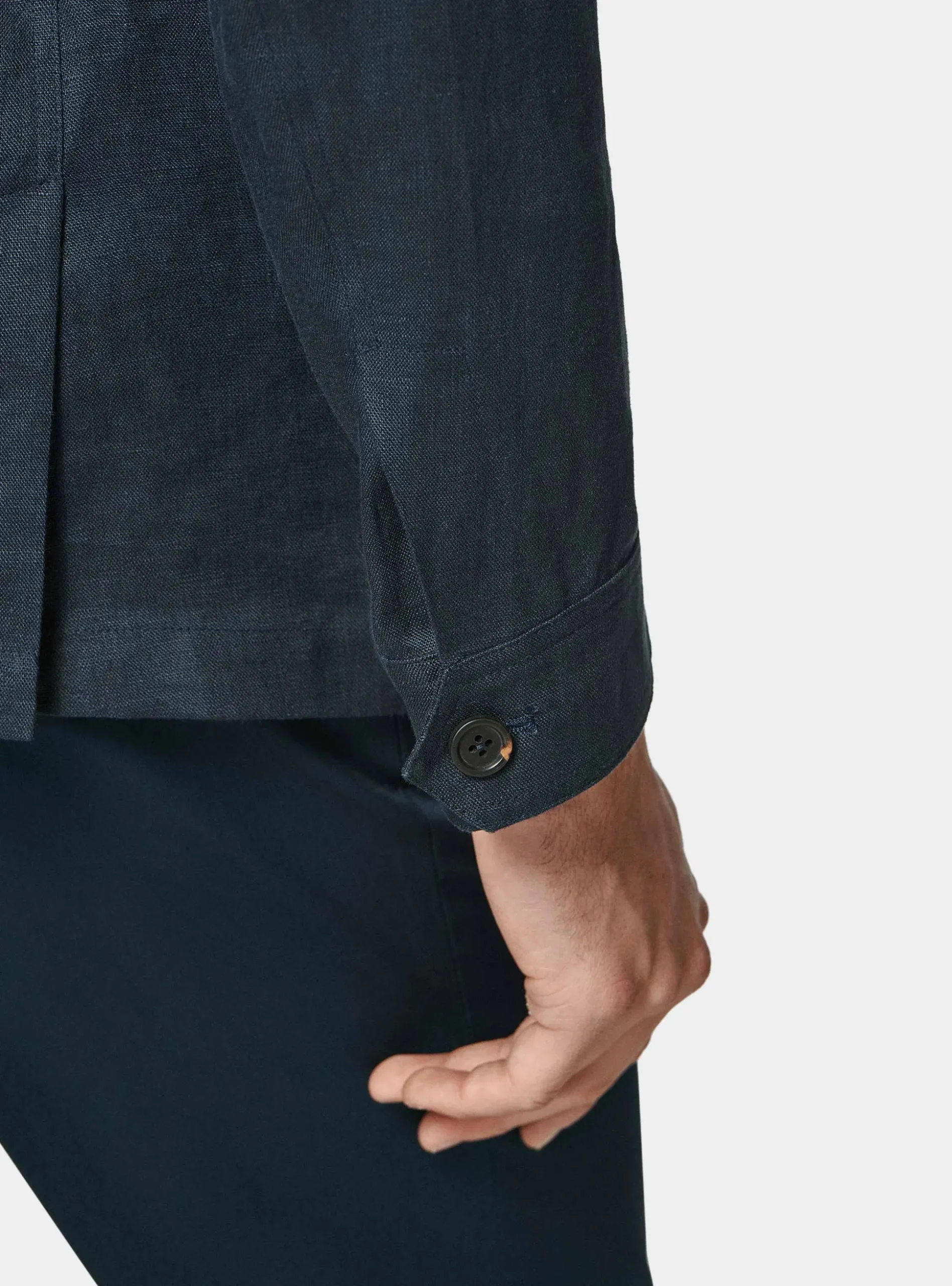 Field jacket in puro lino