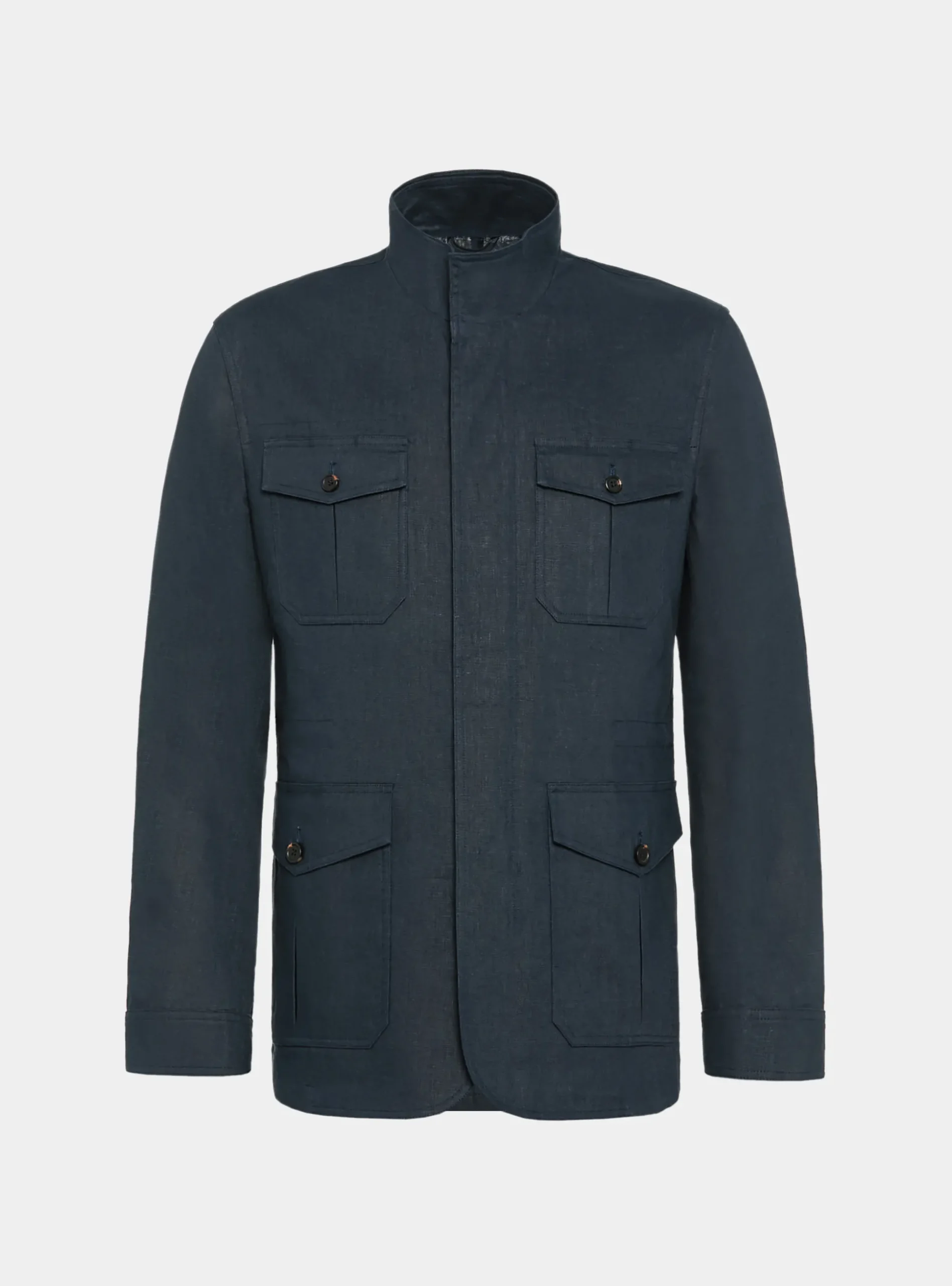 Field jacket in puro lino