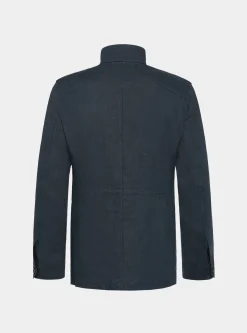 Field jacket in puro lino