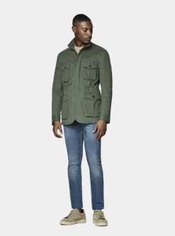 Field jacket in twill stretch