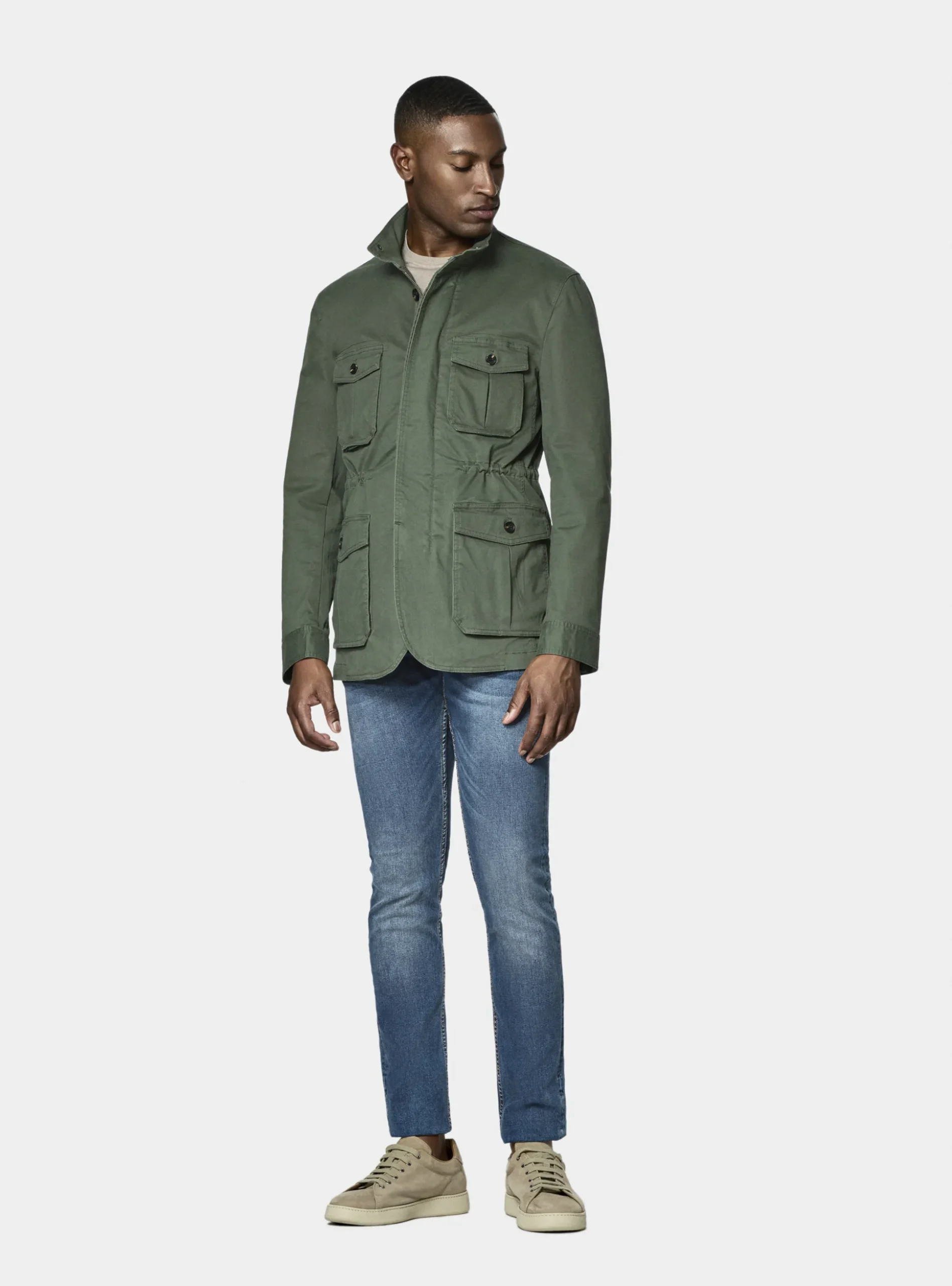 Field jacket in twill stretch