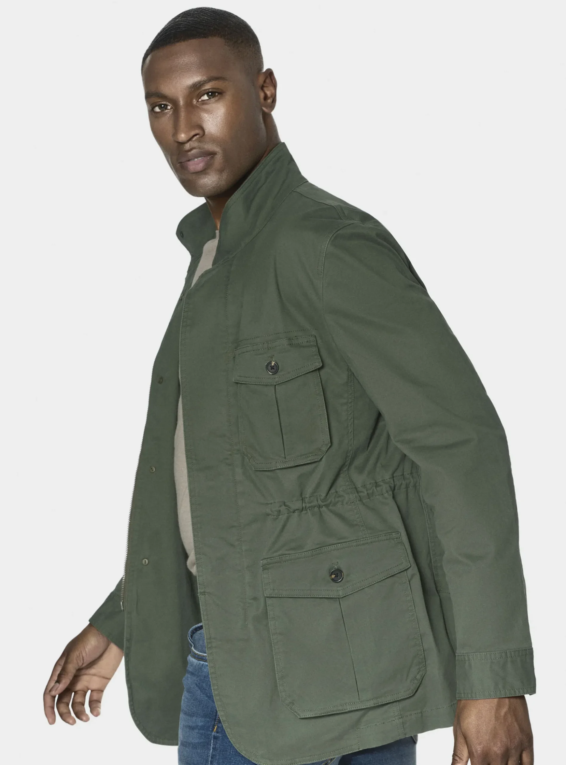 Field jacket in twill stretch