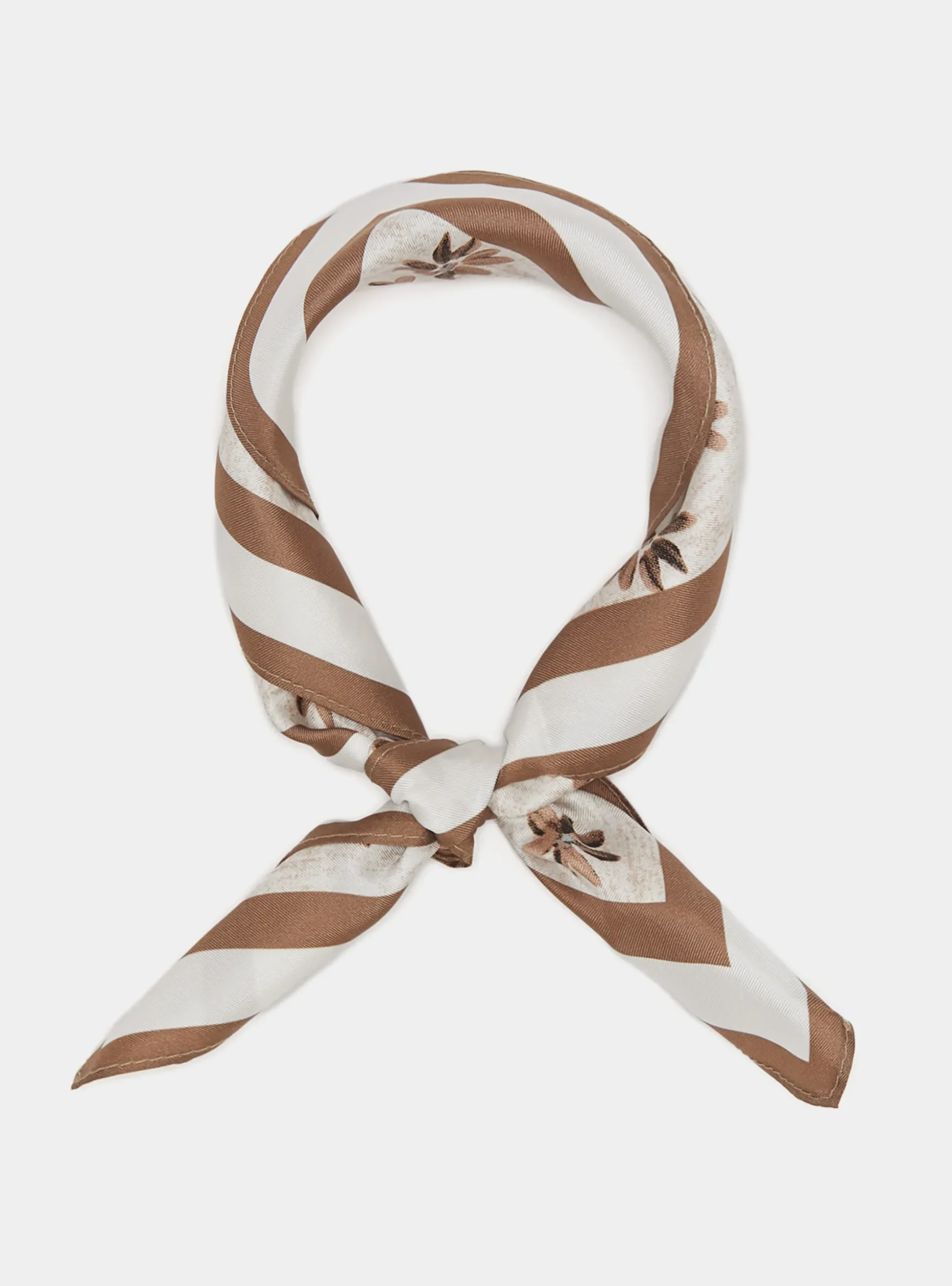 Foulard floreale in seta stampata