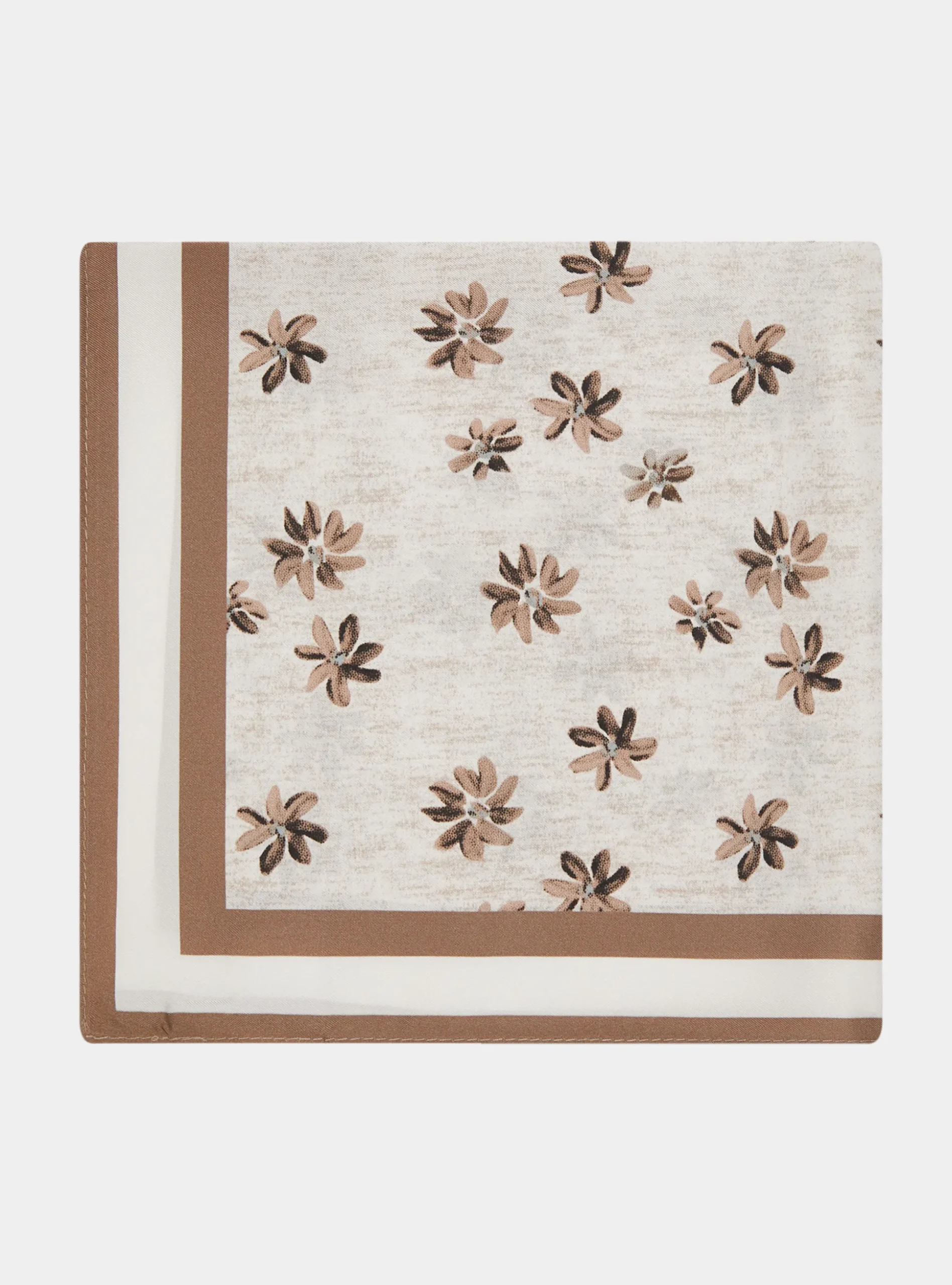 Foulard floreale in seta stampata
