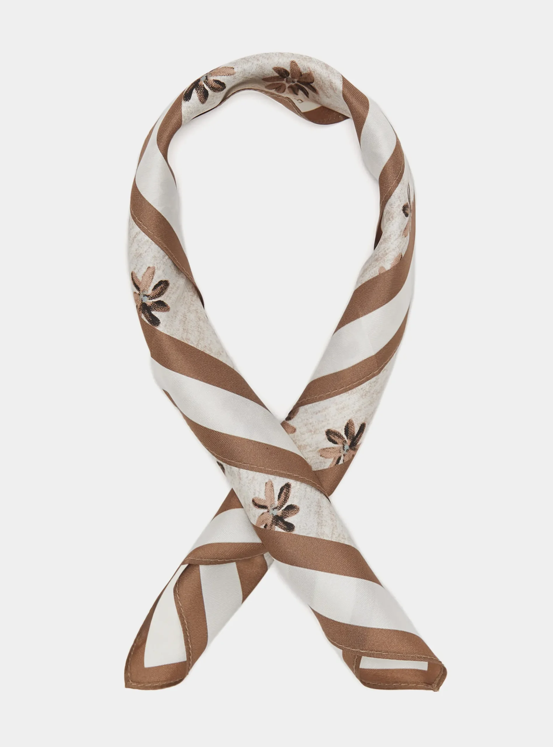 Foulard floreale in seta stampata