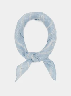 Foulard paisley in lino stampato