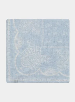 Foulard paisley in lino stampato