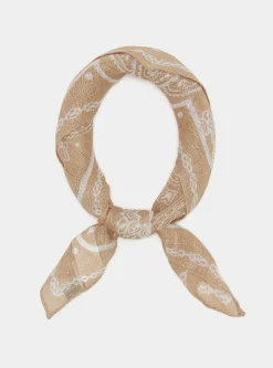 Foulard paisley in lino stampato