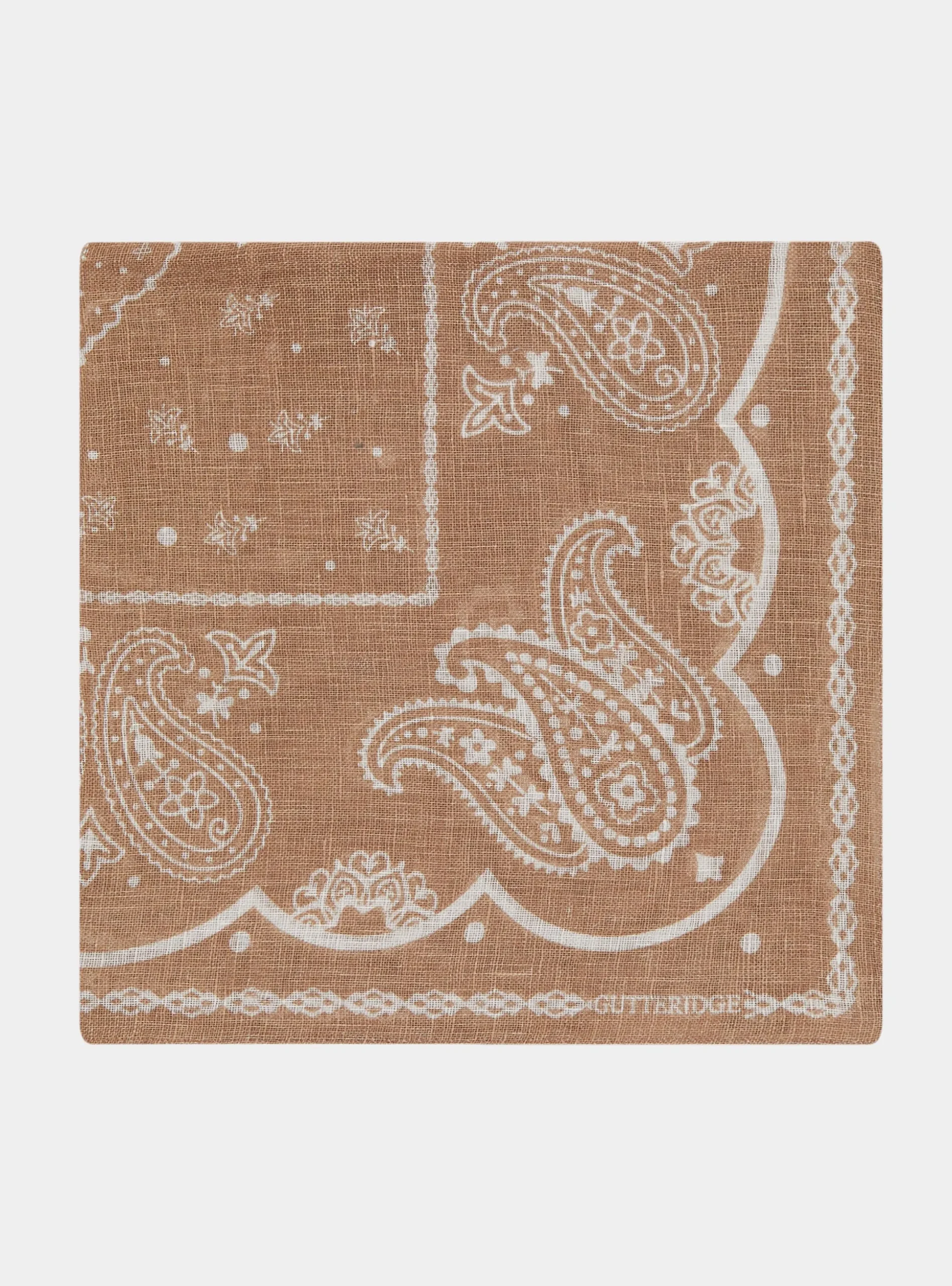 Foulard paisley in lino stampato