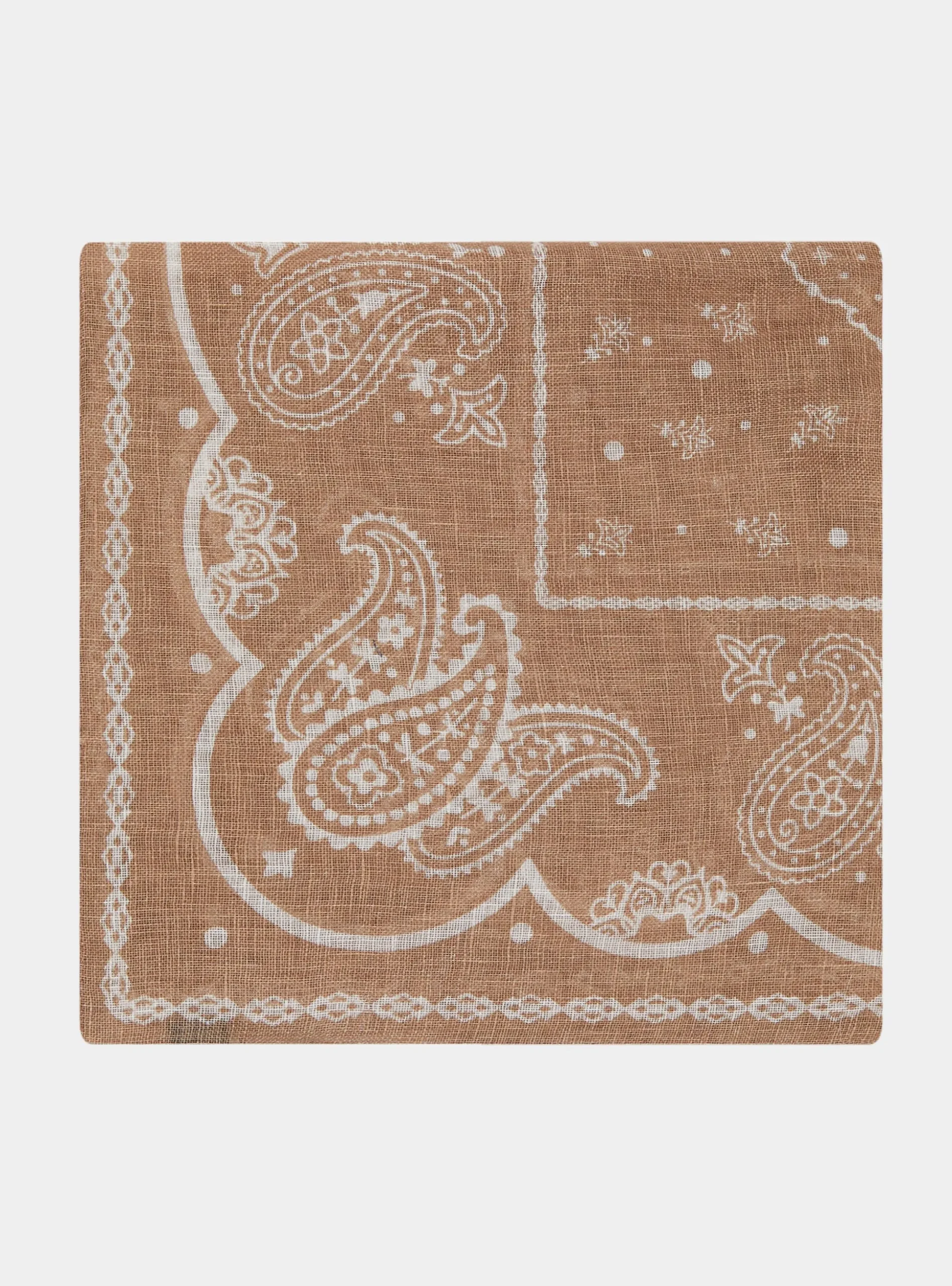 Foulard paisley in lino stampato