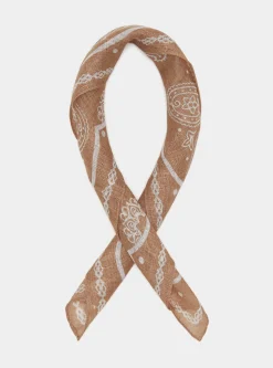 Foulard paisley in lino stampato