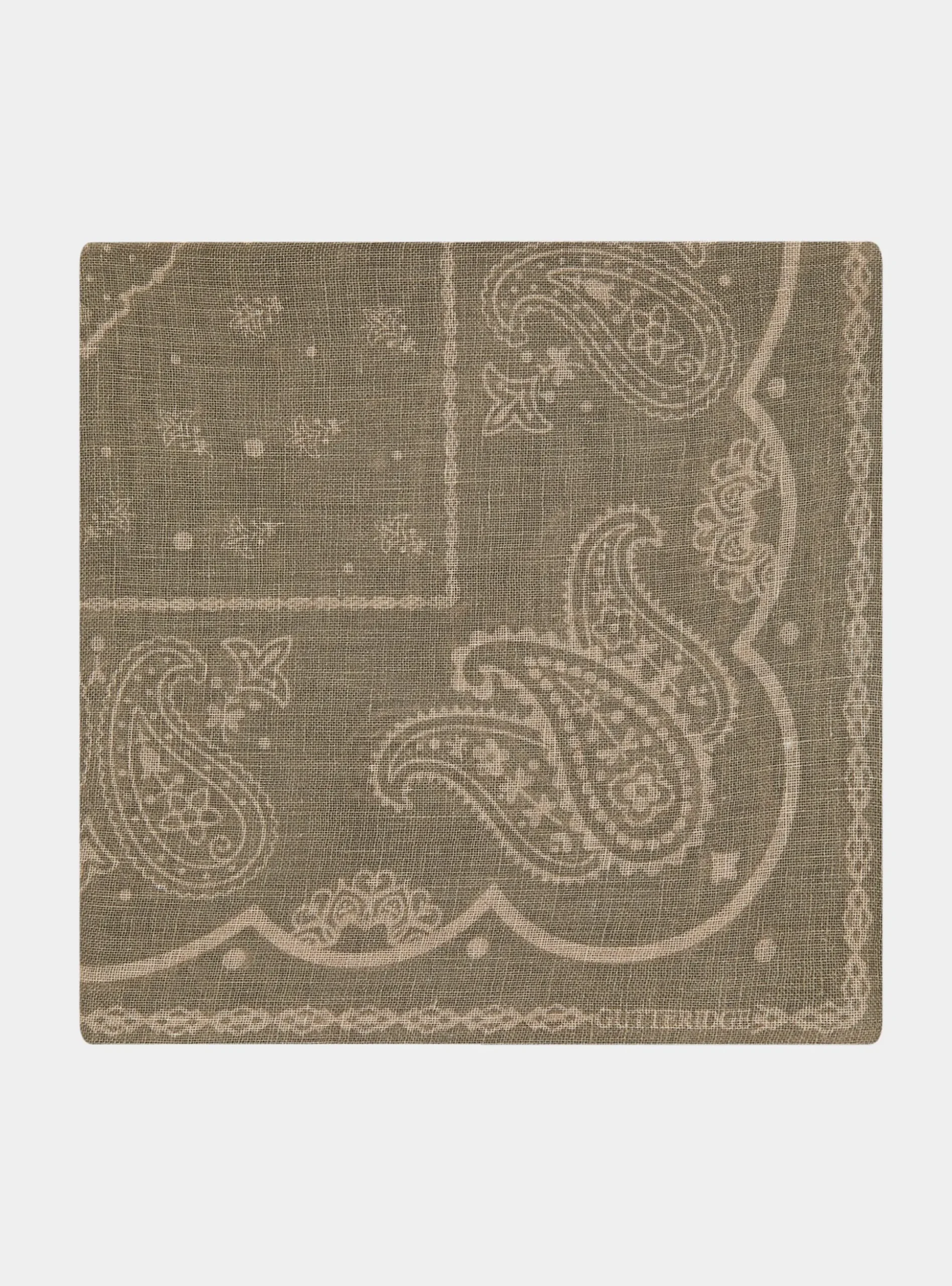 Foulard paisley in lino stampato