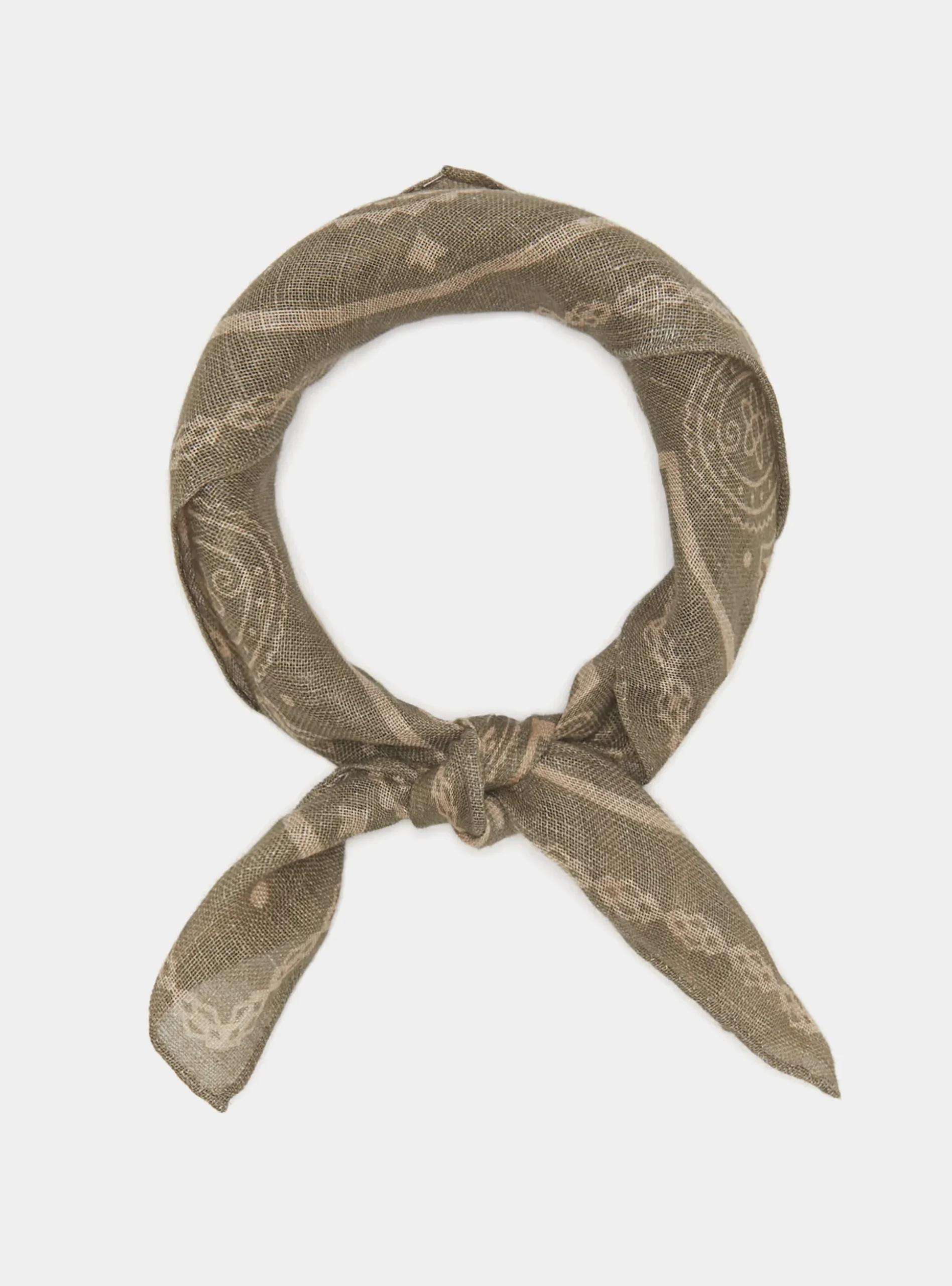 Foulard paisley in lino stampato