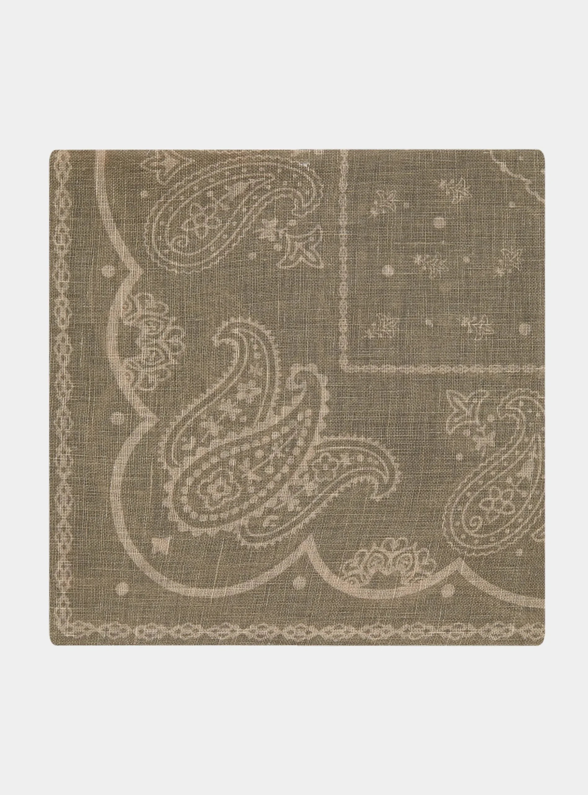 Foulard paisley in lino stampato
