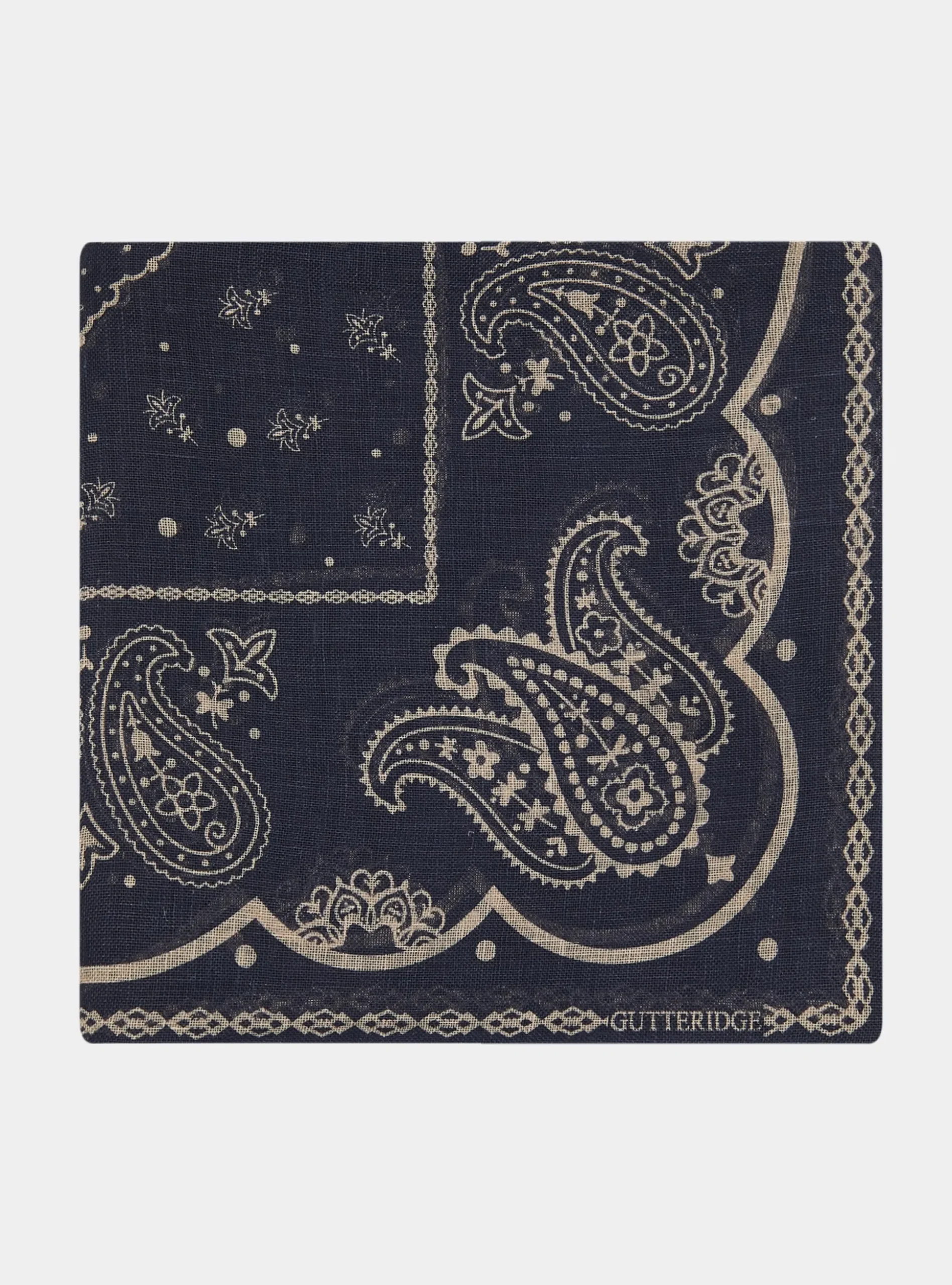 Foulard paisley in lino stampato