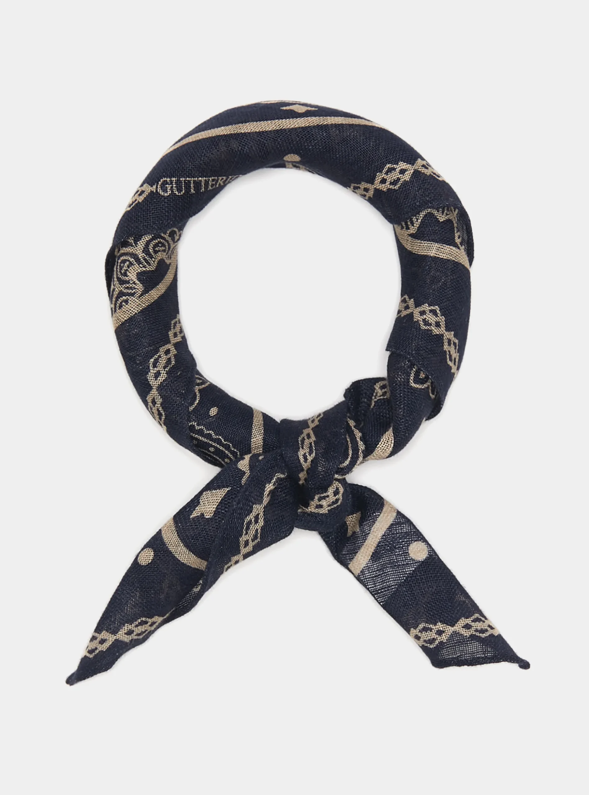 Foulard paisley in lino stampato