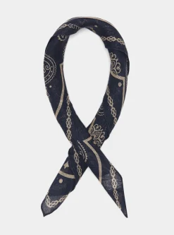 Foulard paisley in lino stampato
