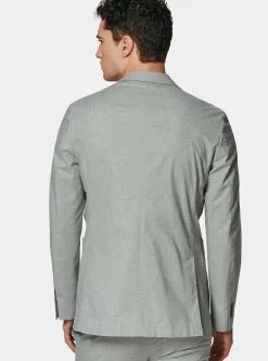 Giacca abito grigio in cotone stretch