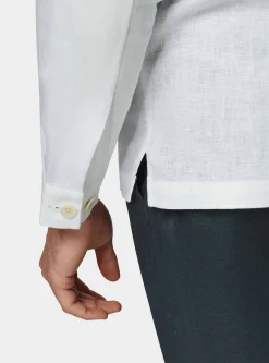 Giacca camicia in puro lino