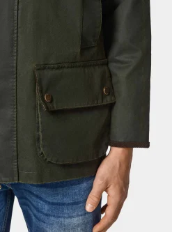 Giacca cerata in misto cotone