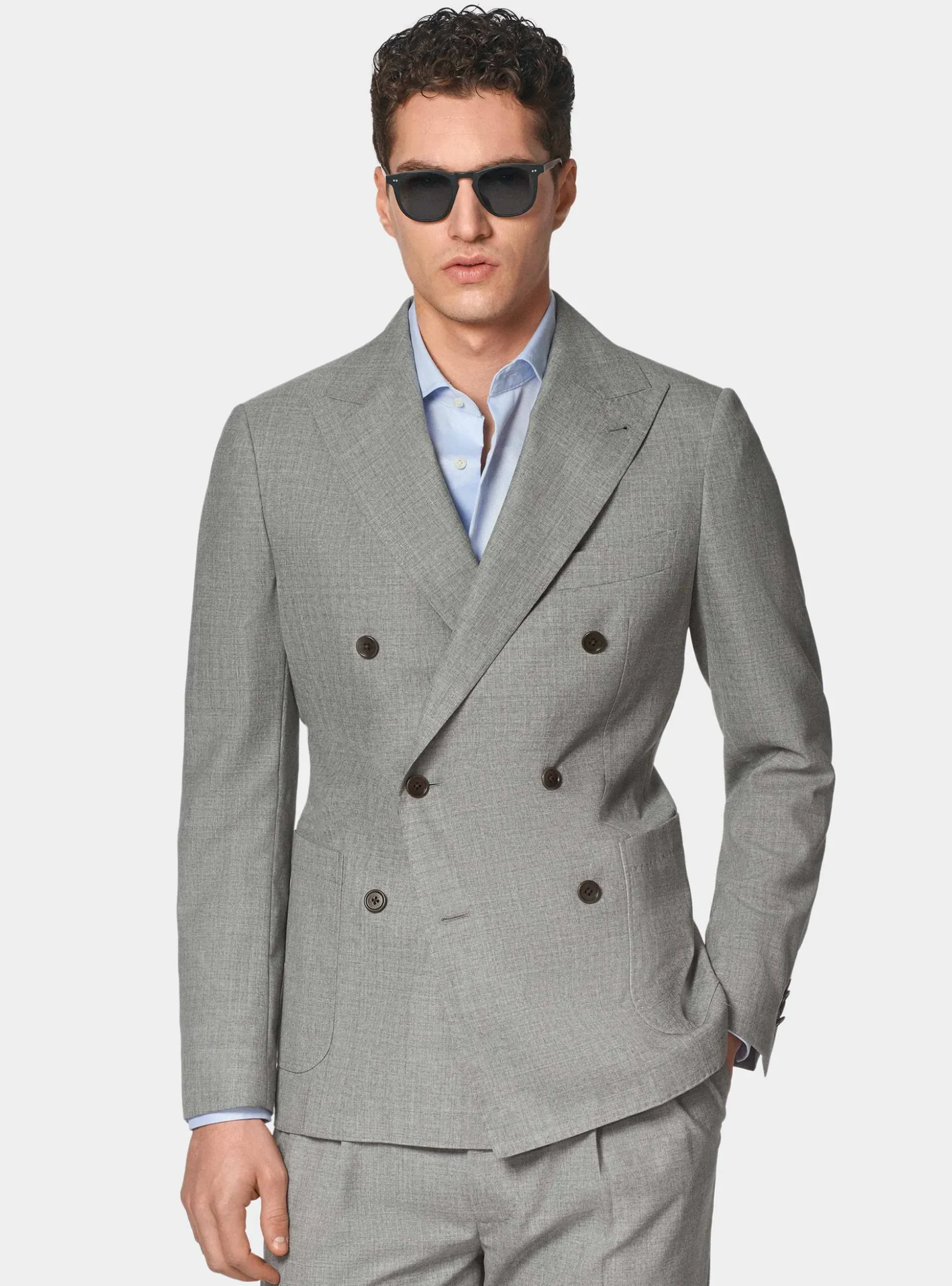 Giacca doppiopetto in pura lana Vitale Barberis Canonico