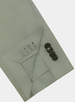 Giacca hopsack in cotone e lino