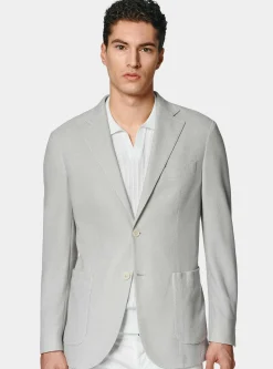 Giacca in jersey nido d'ape in misto cotone
