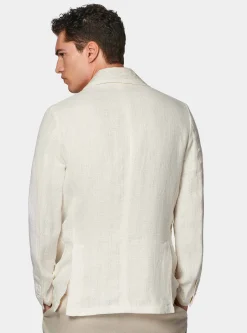Giacca in lino crepe