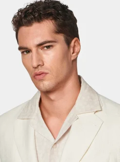 Giacca in lino crepe