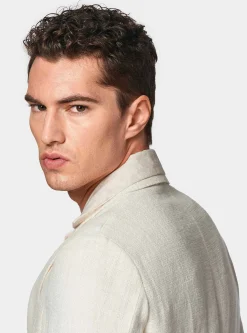 Giacca in lino crepe