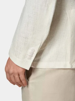 Giacca in lino crepe
