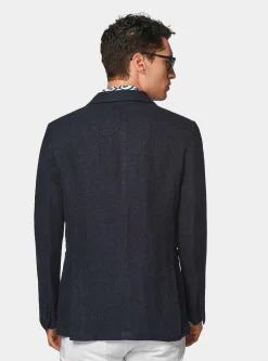 Giacca in lino crepe