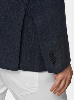 Giacca in lino crepe