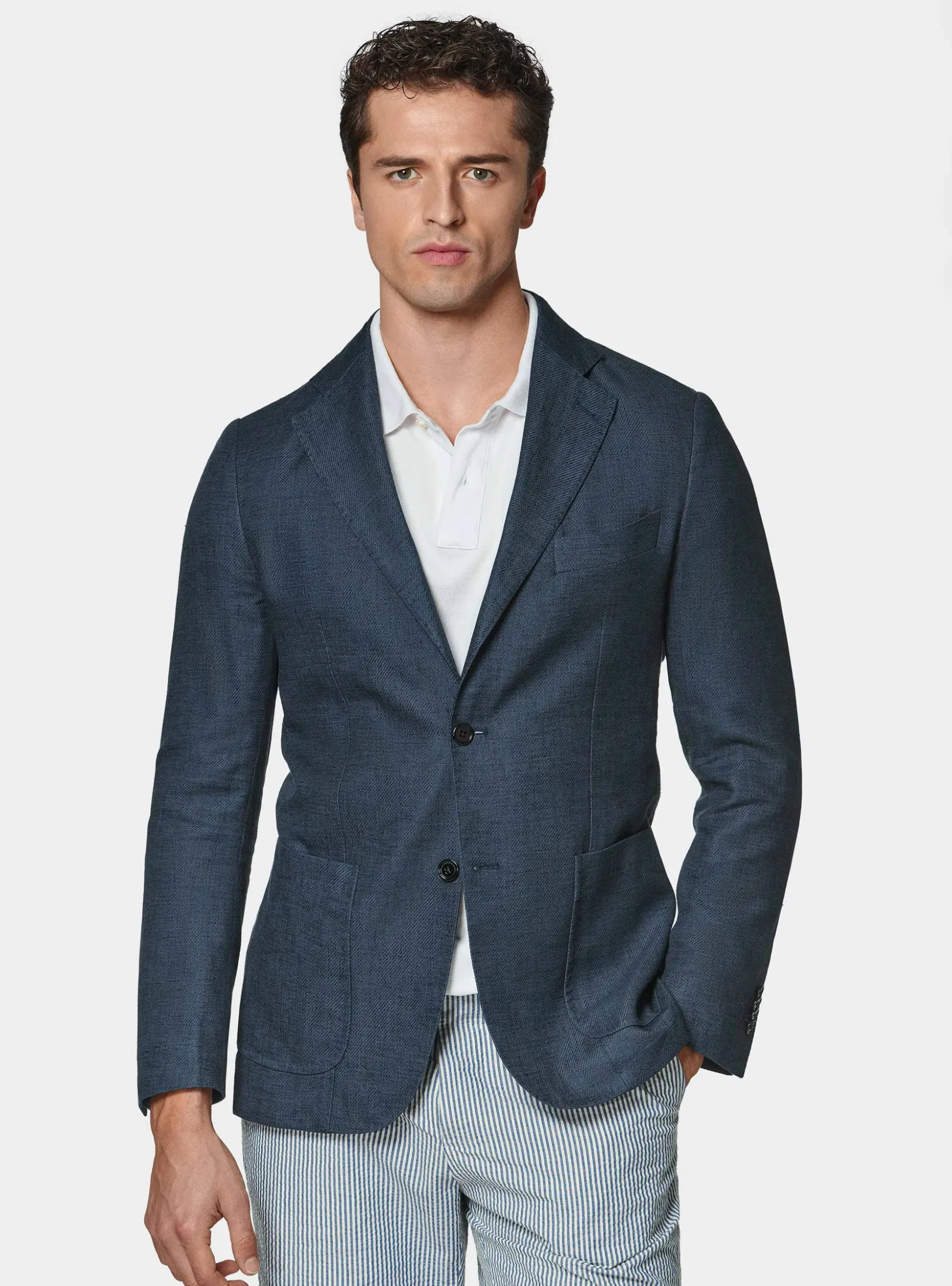 Giacca in misto lino e cotone