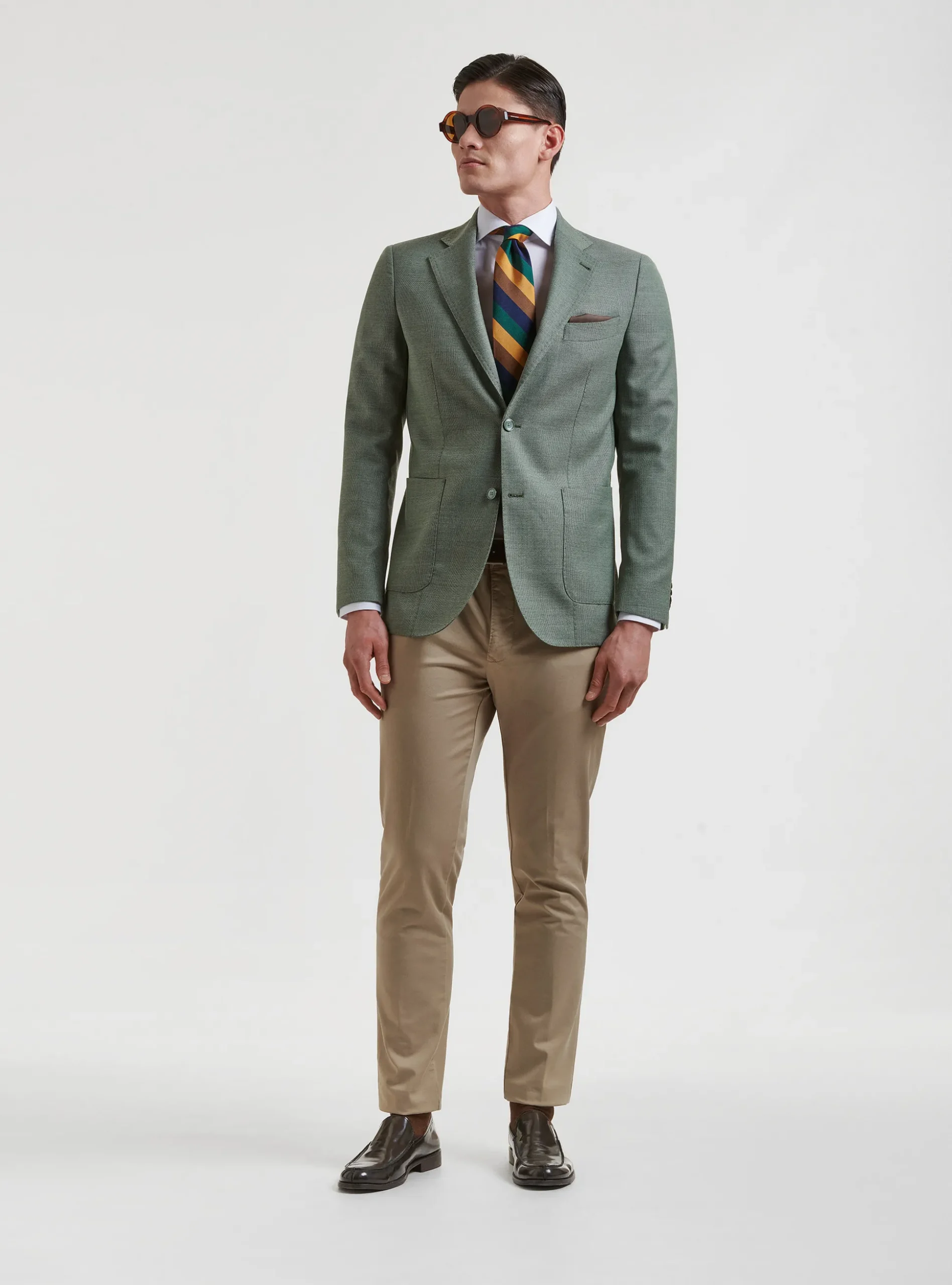 Giacca in pura lana hopsack Vitale Barberis Canonico