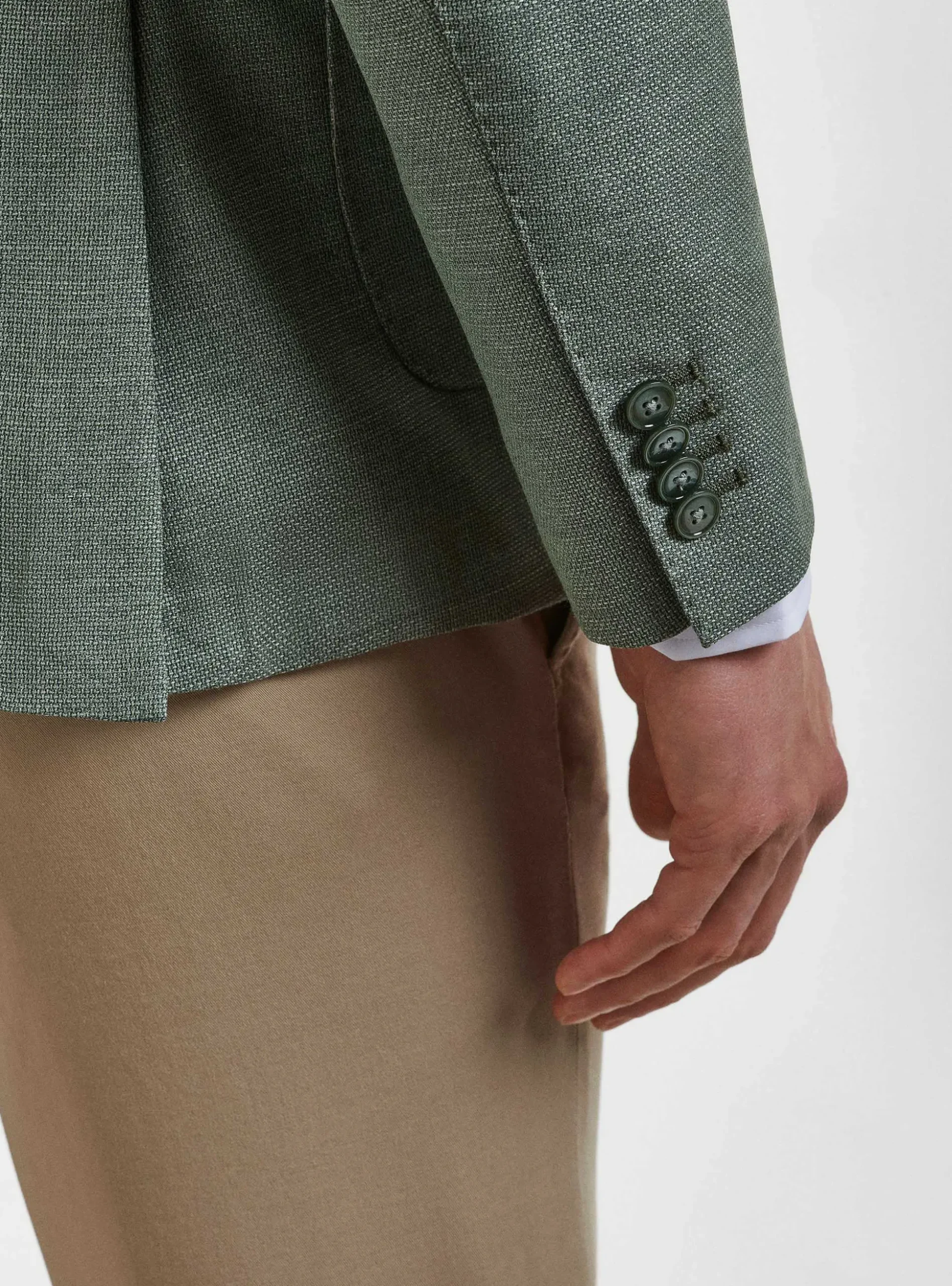 Giacca in pura lana hopsack Vitale Barberis Canonico