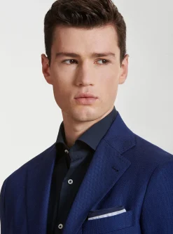 Giacca in pura lana hopsack Vitale Barberis Canonico