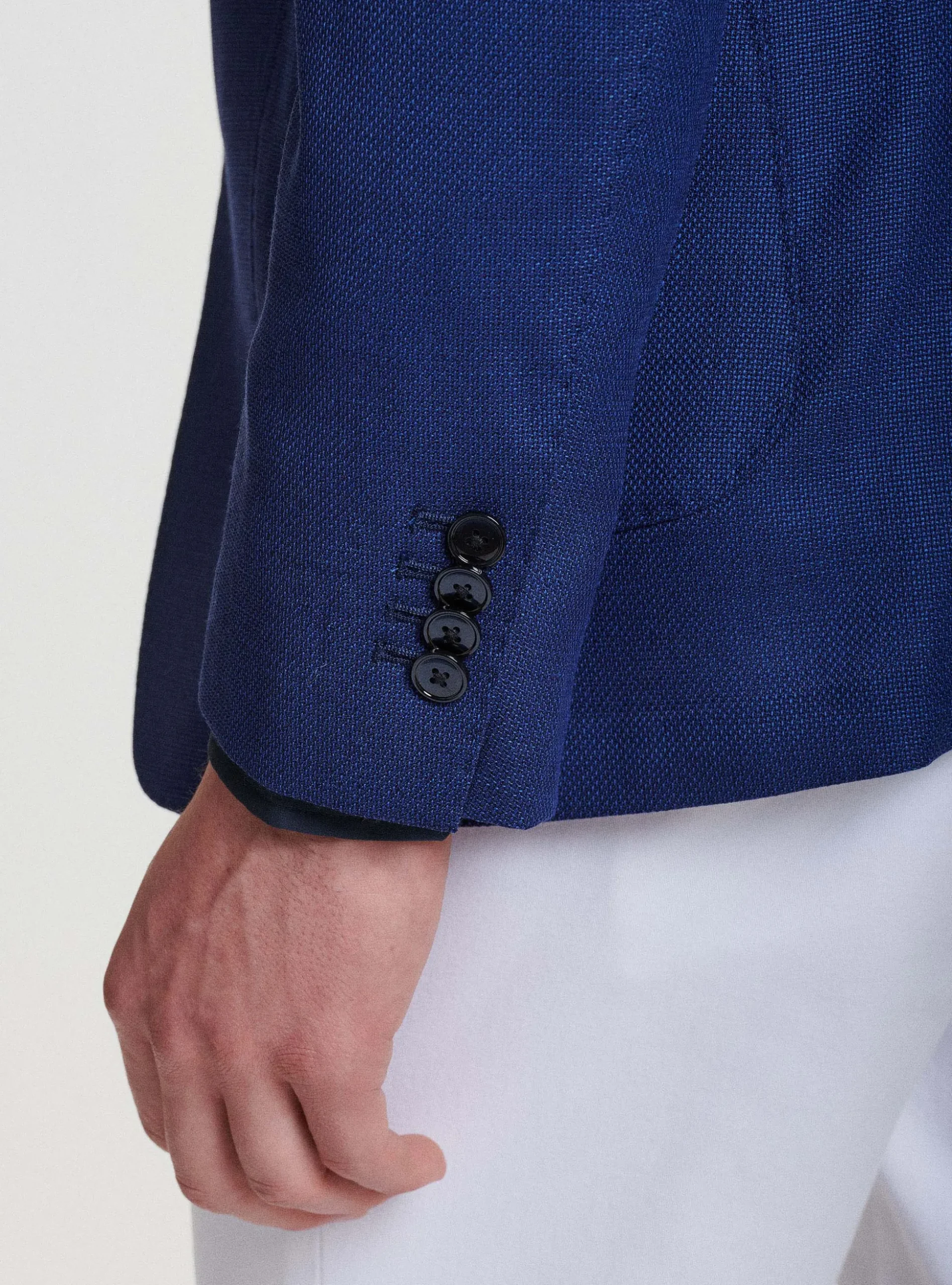 Giacca in pura lana hopsack Vitale Barberis Canonico